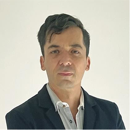 A image of a concrete sphere, balanced between two other larger spheres